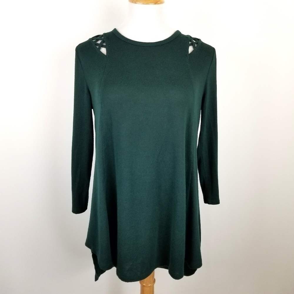 Maurices 24/7 comfy green shirt, sz M
